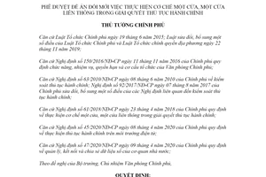 Quyết định 468/QĐ-TTg 2021 đổi mới cơ chế một cửa một cửa liên thông giải quyết thủ tục hành chính