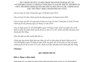 Nghị định 34/2021/NĐ-CP hướng dẫn Nghị quyết 119/2020/QH14 phát triển thành phố Đà Nẵng