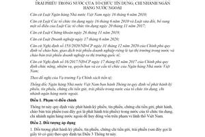 Thông tư 01/2021/TT-NHNN phát hành kỳ phiếu tín phiếu chứng chỉ tiền gửi trái phiếu trong nước