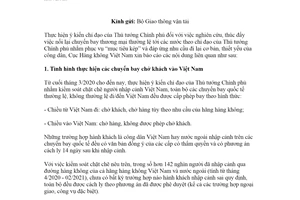 Công văn 1215/CHK-VTHK 2021 tổ chức chuyến bay quốc tế thường lệ chở khách nhập cảnh Việt Nam