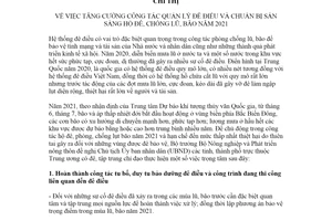 Chỉ thị 1819/CT-BNN-PCTT 2021 tăng cường công tác quản lý đề điều chuẩn bị hộ đ, chống lũ bão