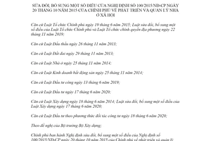 Nghị định 49/2021/NĐ-CP sửa đổi Nghị định 100/2015/NĐ-CP phát triển quản lý nhà ở xã hội