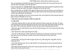 Công văn 375/TCTK-TTDL 2021 hướng dẫn kiểm tra giám sát Tổng điều tra kinh tế