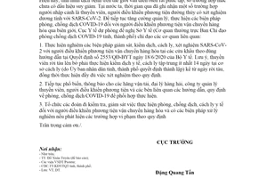 Công văn 283/DP-DT 2021 phòng chống dịch COVID19 người điều khiển phương tiện