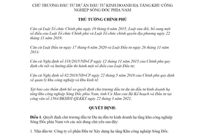 Quyết định 549/QĐ-TTg 2021 chủ trương đầu tư Dự án khu công nghiệp Sông Đốc phía Nam