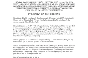 Quyết định 06/2021/QĐ-UBND sửa đổi Quyết định 14/2020/QĐ-UBND tỉnh Hải Dương