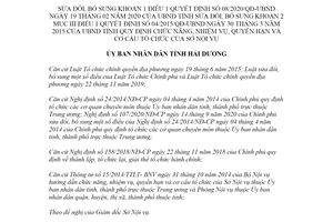 Quyết định 10/2021/QĐ-UBND sửa đổi Quyết định 08/2020/QĐ-UBND tỉnh Hải Dương