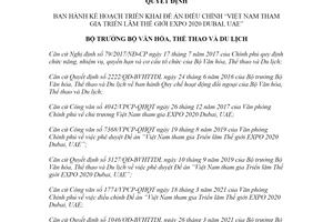 Quyết định 1266/QĐ-BVHTTDL 2021 Đề án Việt Nam tham gia Triển lãm Thế giới EXPO Dubai UAE