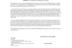 Công văn 2310/VPCP-CN 2021 triển khai vận tải hành khách công cộng bằng xe buýt điện Hồ Chí Minh