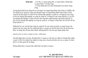 Công văn 3498/BTC-QLCS 2021 phát hành 3 cuốn sổ tay hướng dẫn nghiệp vụ quản lý tài sản công