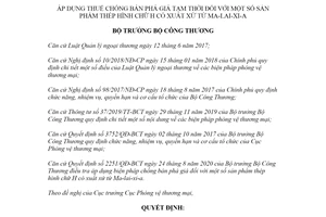 Quyết định 1162/QĐ-BCT 2021 áp dụng thuế chống bán phá giá thép chữ H xuất xứ Ma lai xi a