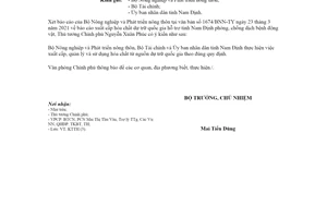 Công văn 2291/VPCP-KTTH 2021 xuất cấp và quản lý hàng dự trữ quốc gia