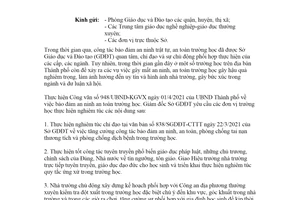 Công văn 1113/SGDĐT-CTTT 2021 bảo đảm an ninh trật tự trường học Sở Giáo dục Hà Nội