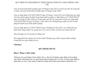 Thông tư 07/2021/TT-BGTVT giám định tư pháp trong lĩnh vực giao thông vận tải