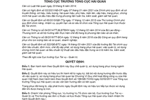 Quyết định 1062/QĐ-TCHQ 2021 Quy chế quản lý sử dụng trang phục trong ngành Hải quan