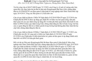 Công văn 1578/TCHQ-GSQL 2021 vướng mắc về Giấy phép đầu tư là doanh nghiệp chế xuất