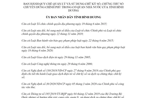 Quyết định 03/2021/QĐ-UBND Quản lý và sử dụng chữ ký số trong cơ quan Nhà nước Bình Dương