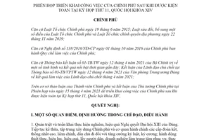 Nghị quyết 45/NQ-CP 2021 phiên họp triển khai công việc sau khi được kiện toàn tại Kỳ họp thứ 11