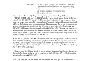 Công văn 1112/BTTTT-CBC 2021 tăng cường công tác tuyên truyền bầu cử đại biểu Quốc hội khóa XV