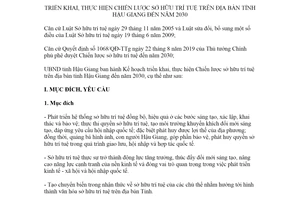 Kế hoạch 66/KH-UBND 2021 triển khai Chiến lược sở hữu trí tuệ tỉnh Hậu Giang đến 2030