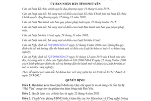 Quyết định 12/2021/QĐ-UBND quản lý Chỉ dẫn địa lý Phú Yên dùng cho tôm hùm bông tỉnh Phú Yên