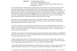 Công văn 3551/BGTVT-CYT 2021 công tác phòng chống dịch COVID19 tại Cảng Hàng không sân bay