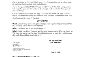 Quyết định 600/QĐ-BGTVT 2021 công bố công khai quyết toán ngân sách năm 2019