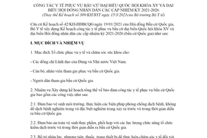 Kế hoạch 538/KH-BYT 2021 công tác y tế phục vụ bầu cử đại biểu Quốc hội khóa XV