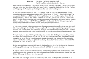 Công văn 13659/CTHN-VP 2021 thực hiện tăng cường phòng chống dịch Covid 19 Cục thuế Hà Nội