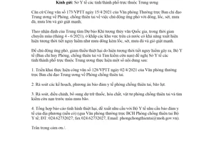 Công văn 3341/BYT-KHTC 2021 ứng phó với hiện tượng thời tiết nguy hiểm