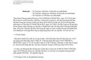 Công văn 520/TCTDTT-TDTTQC 2021 khen thưởng triển khai Chương trình 04/CTPH-BCA-BVHTTDL