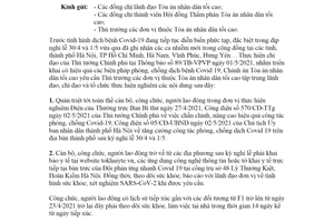 Công văn 118/TANDTC-VP 2021 tiếp tục phòng chống dịch bệnh COVID19 Tòa án nhân dân tối cao
