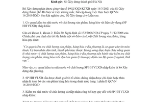 Công văn 1482/BXD-KHCN 2021 vướng mắc bất cập trong việc thực hiện QCVN 16:2019/BXD