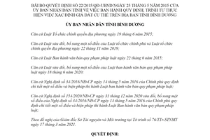 Quyết định 04/2021/QĐ-UBND bãi bỏ Quyết định 22/2015/QĐ-UBND tỉnh Bình Dương