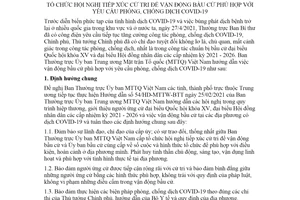 Hướng dẫn 61/HD-MTTW-BTT 2021 tổ chức hội nghị tiếp xúc cử tri để vận động bầu cử