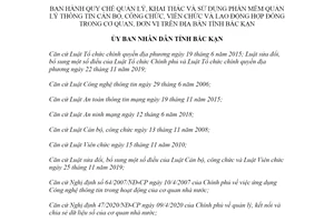 Quyết định 06/2021/QĐ-UBND quản lý khai thác phần mềm quản lý thông tin cán bộ Bắc Kạn