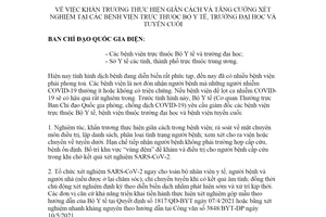 Công điện 628/CV-BCĐQG 2021 khẩn trương thực hiện giãn cách tại các bệnh viện trực thuộc Bộ Y tế