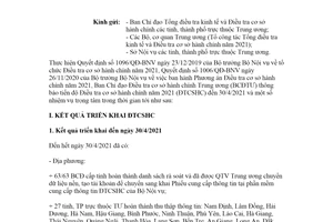 Công văn 1999/BNV-BCĐ 2021 tiến độ trong thực hiện Điều tra cơ sở hành chính