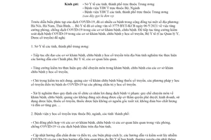 Công văn 410/YDCT-YDCT 2021 phòng chống dịch bệnh Covid19 trong cơ sở khám bệnh y học cổ truyền