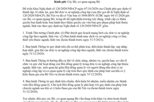 Công văn 2056/BNV-TCBC 2021 thực hiện thành lập tổ chức lại giải thể đơn vị sự nghiệp công lập