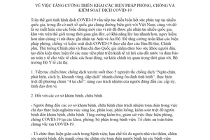 Chỉ thị 06/CT-BYT 2021 tăng cường biện pháp phòng chống và kiểm soát dịch COVID19