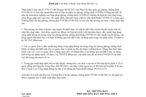 Công văn 2021/BNV-BCĐ 2021 khai báo y tế điện tử phục vụ phòng chống dịch COVID 19 bằng mã QR