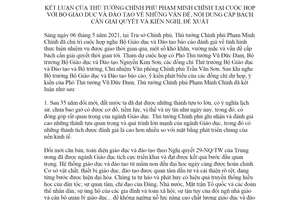 Thông báo 104/TB-VPCP 2021 kết luận của Thủ tướng tại cuộc họp với Bộ Giáo dục và Đào tạo