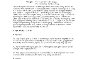 Công văn 1952/BGDĐT-TTr 2021 hướng dẫn thanh tra kiểm tra Kỳ thi tốt nghiệp trung học phổ thông
