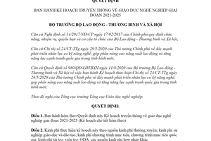 Quyết định 534/QĐ-LĐTBXH 2021 Kế hoạch truyền thông về giáo dục nghề nghiệp