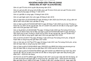 Nghị quyết 06/NQ-HĐND 2021 phương án dự kiến kế hoạch đầu tư công trung hạn Hà Giang