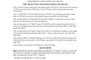 Quyết định 457/QĐ-UBND 2021 danh mục 231 dịch vụ công trực tuyến mức độ 3 mức độ 4 Tuyên Quang