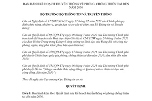 Quyết định 636/QĐ-BTTTT 2021 truyền thông về phòng chống thiên tai đến 2030