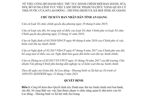 Quyết định 1010/QĐ-UBND 2021 công bố thủ tục hành chính về việc làm Sở Lao động An Giang