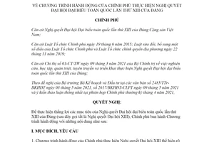 Nghị quyết 50/NQ-CP 2021 thực hiện Nghị quyết Đại hội đại biểu toàn quốc lần thứ XIII của Đảng